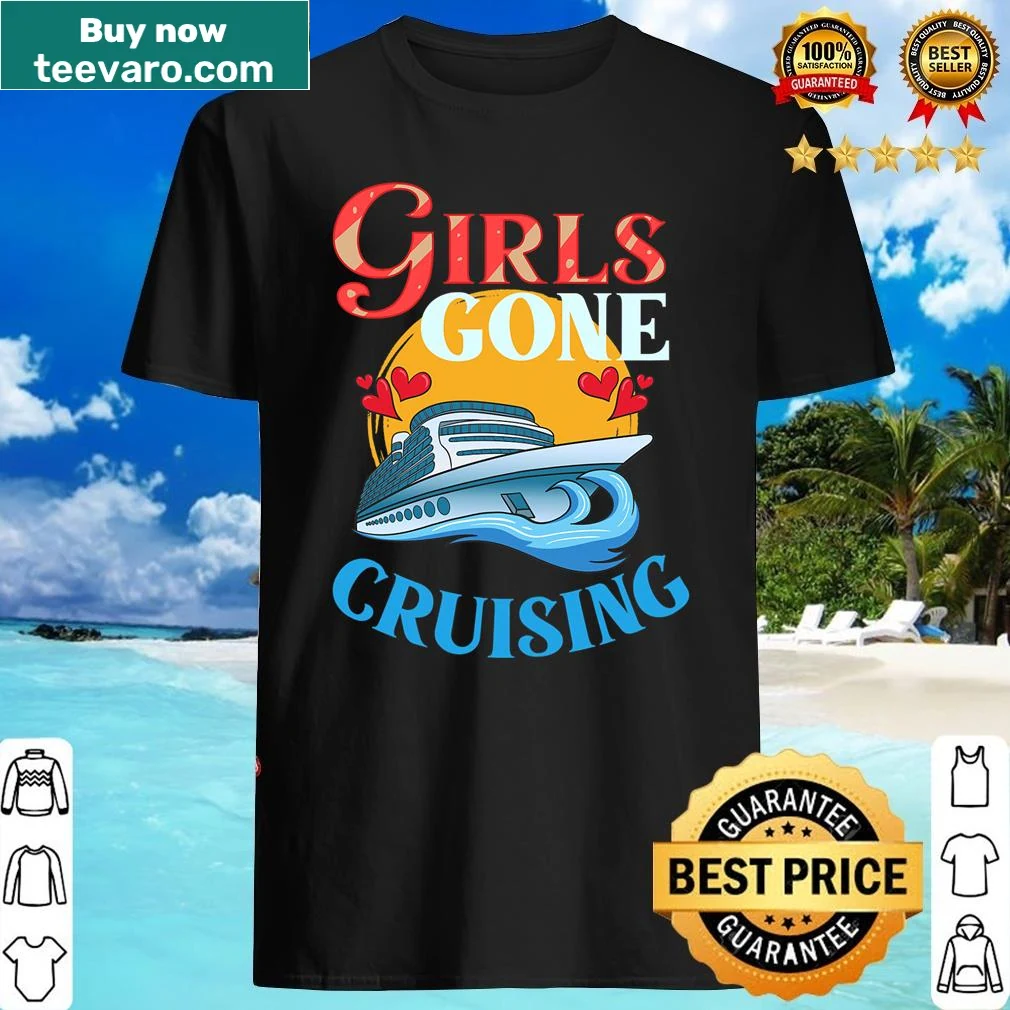 Funny travel shirt with playful typography about cruise vacations