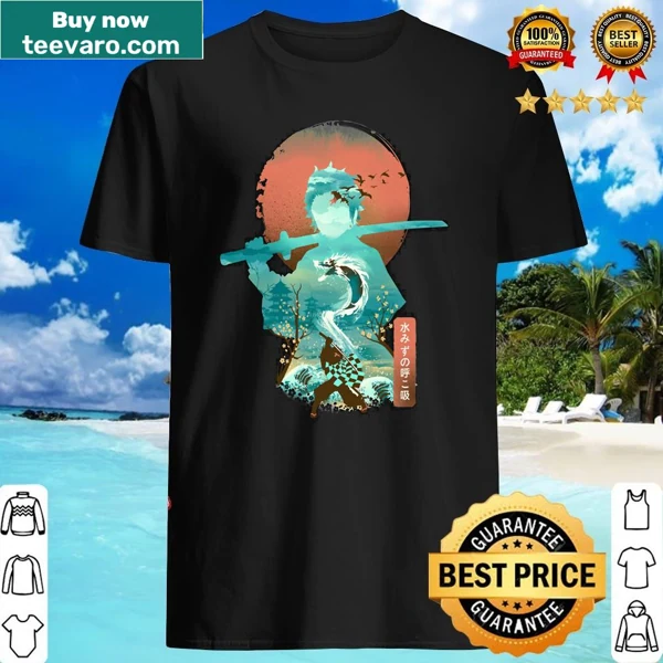 Tanjiro Kamado graphic T-shirt from Demon Slayer anime.