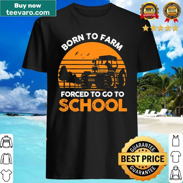 Typographic shirt expressing a farmer's love for farming over school