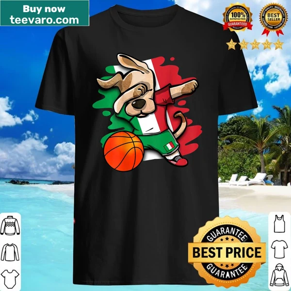 Cartoon shirt featuring a dabbing dog and Italian flag