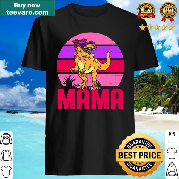 Cute T-shirt featuring a 'Mama Saurus' dinosaur graphic