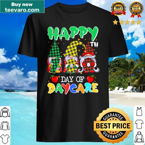 Cute gnome-themed tank top for kids celebrating the 100th day of school