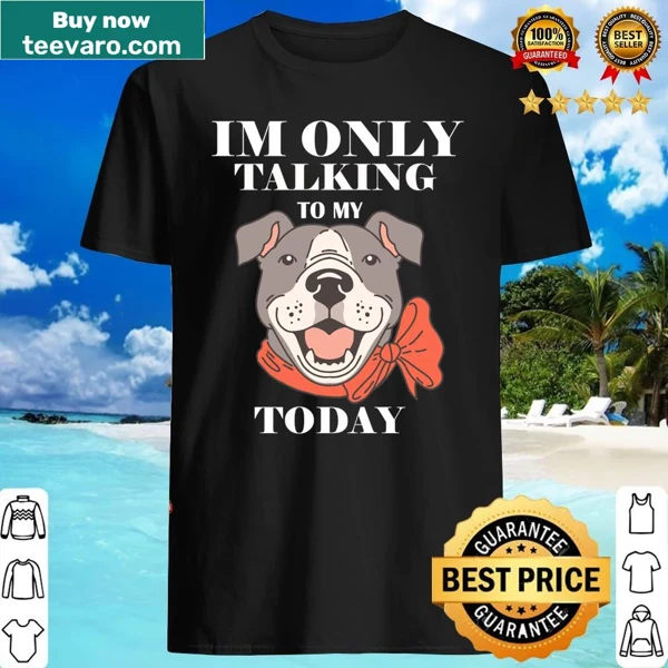 Funny graphic t-shirt declaring preference for talking to dogs