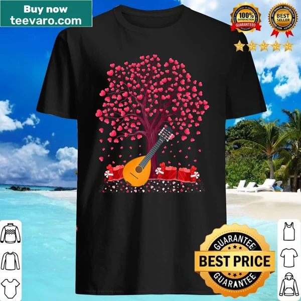 Funny Valentine's Day shirt featuring a mandolin graphic and playful text