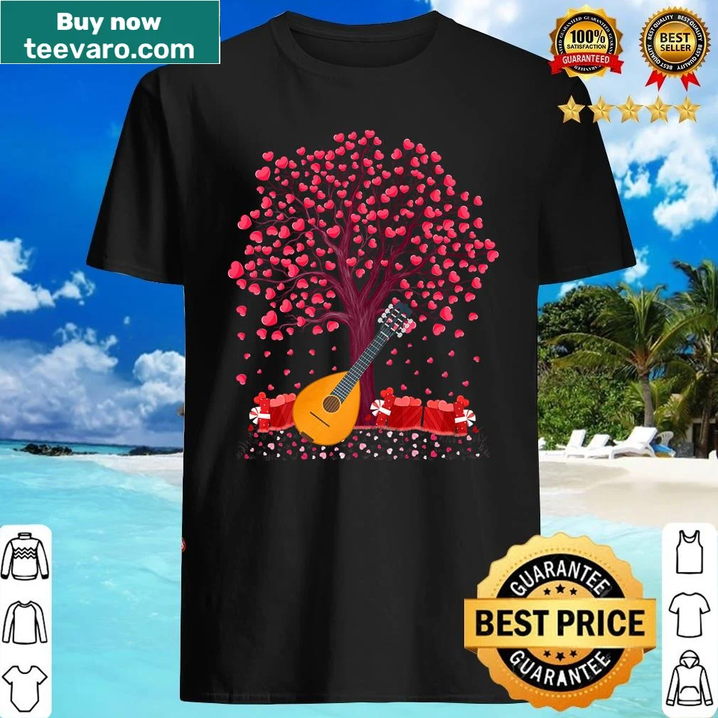 Funny Valentine's Day shirt featuring a mandolin graphic and playful text