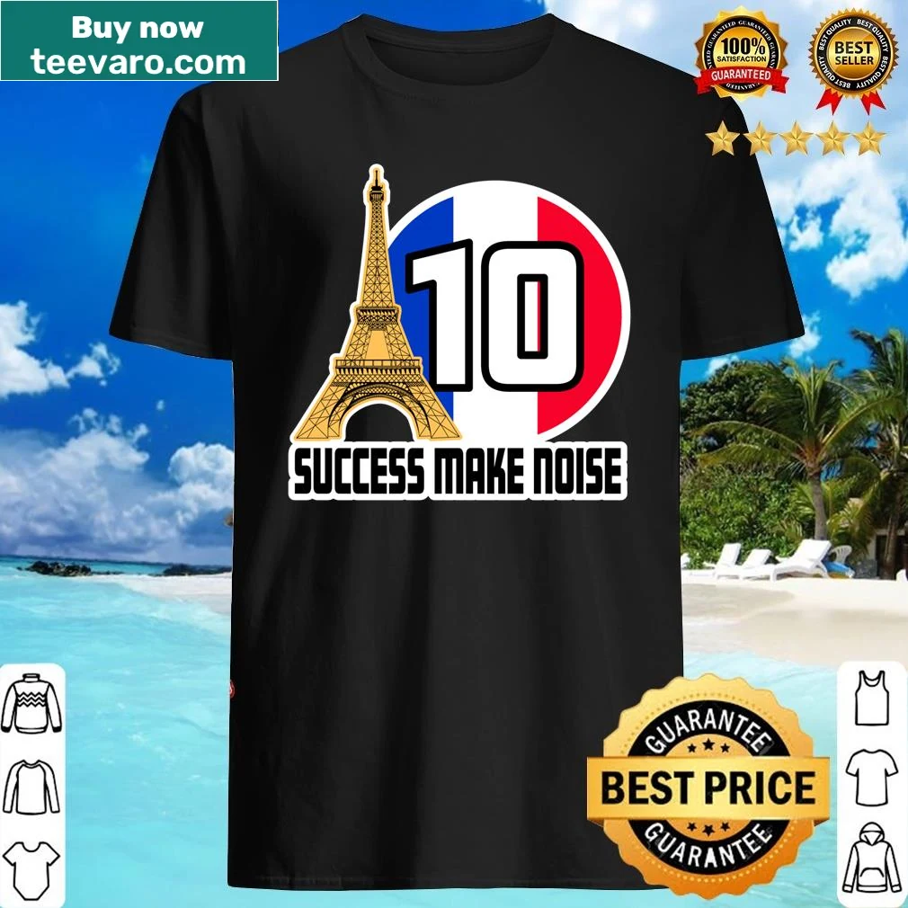 Shirt featuring 'Make Noise' text in support of PSG and Neymar
