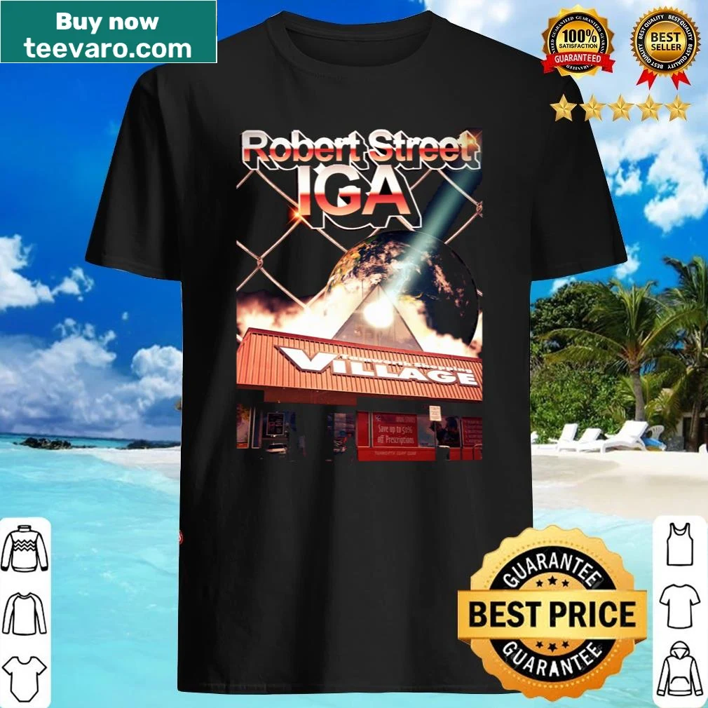 Shirt featuring the Robert Street IGA logo