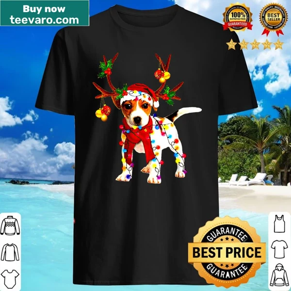 Cute Christmas shirt with a Santa Jack Russell illustration