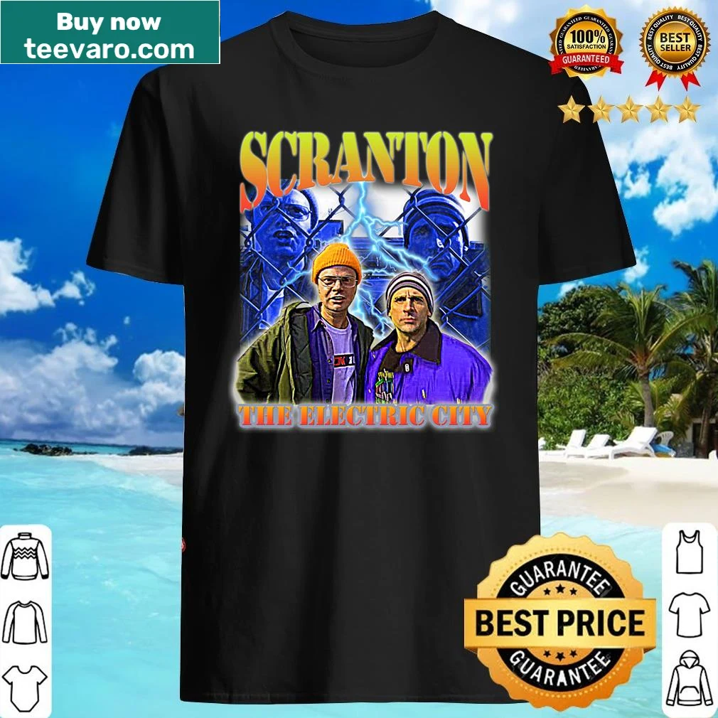 Illustrated Scranton shirt highlighting iconic city landmarks