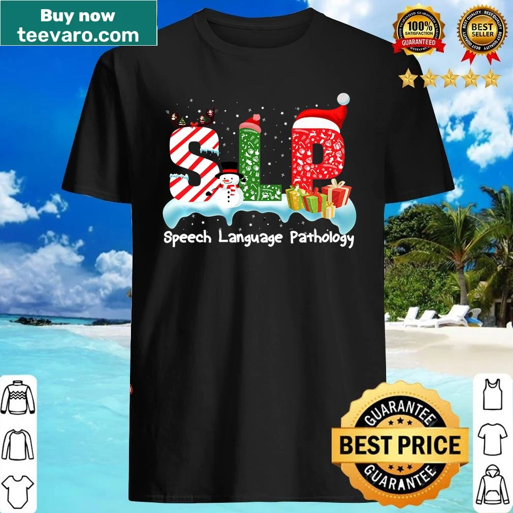 Humorous SLP Santa-themed Christmas shirt