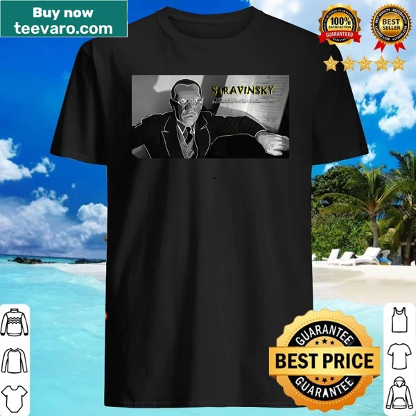 Elegant Stravinsky-themed T-shirt celebrating classical music