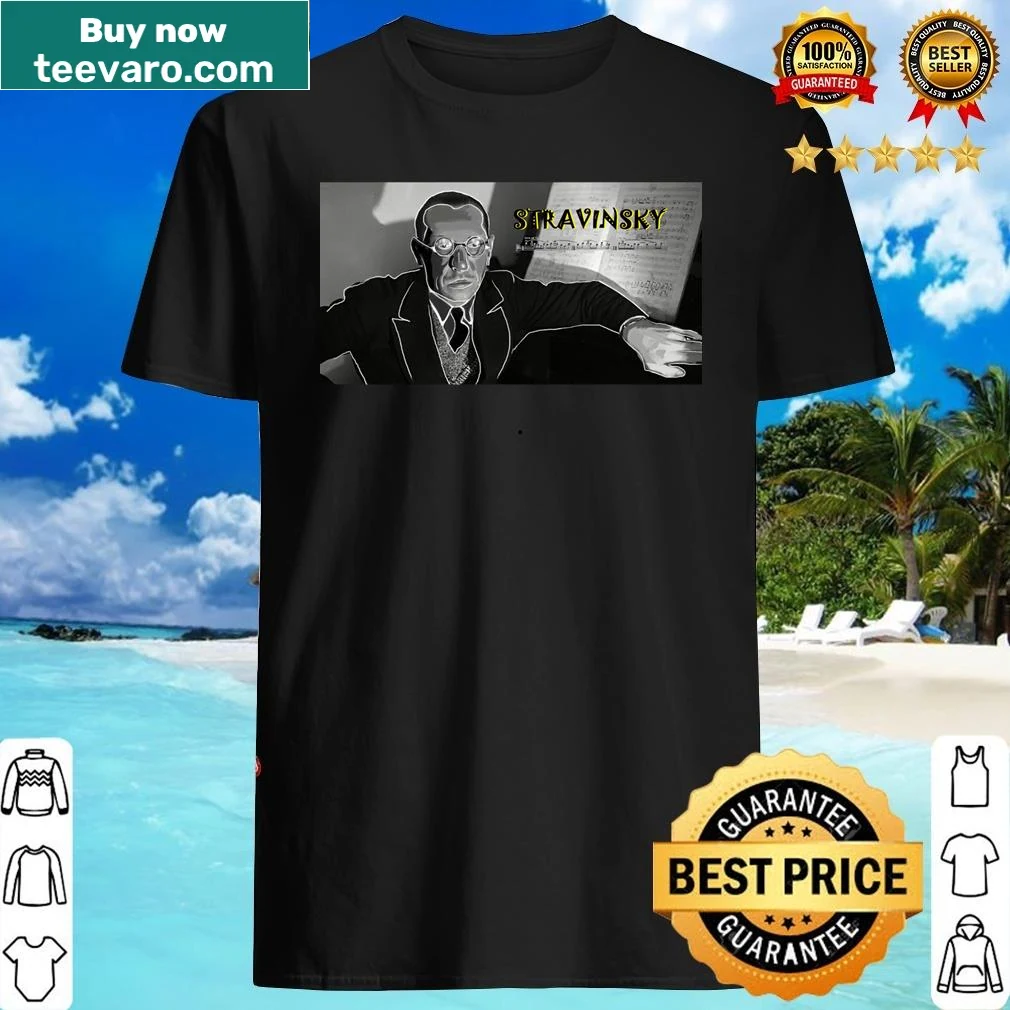 Elegant Stravinsky-themed T-shirt celebrating classical music