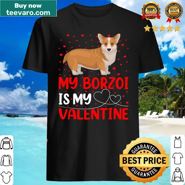 Fun shirt stating 'My Welsh Corgi Is My Valentine' for dog lovers