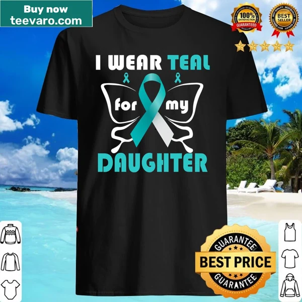 Teal ribbon design for cervical cancer awareness