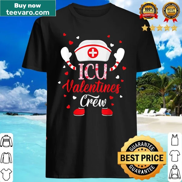 Illustrated ICU nurse shirt for Valentine's Day