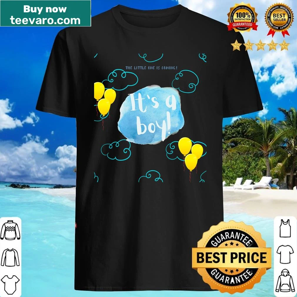 Pregnancy shirt announcing 'It's A Boy' in cute typography
