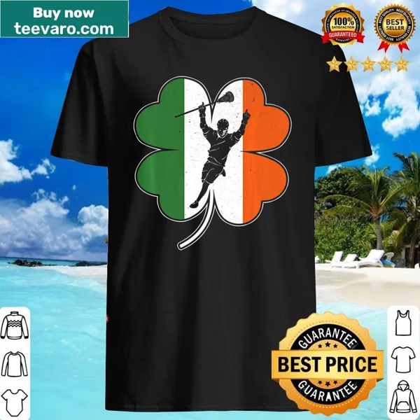Lacrosse shirt with a shamrock design for St. Patrick's Day