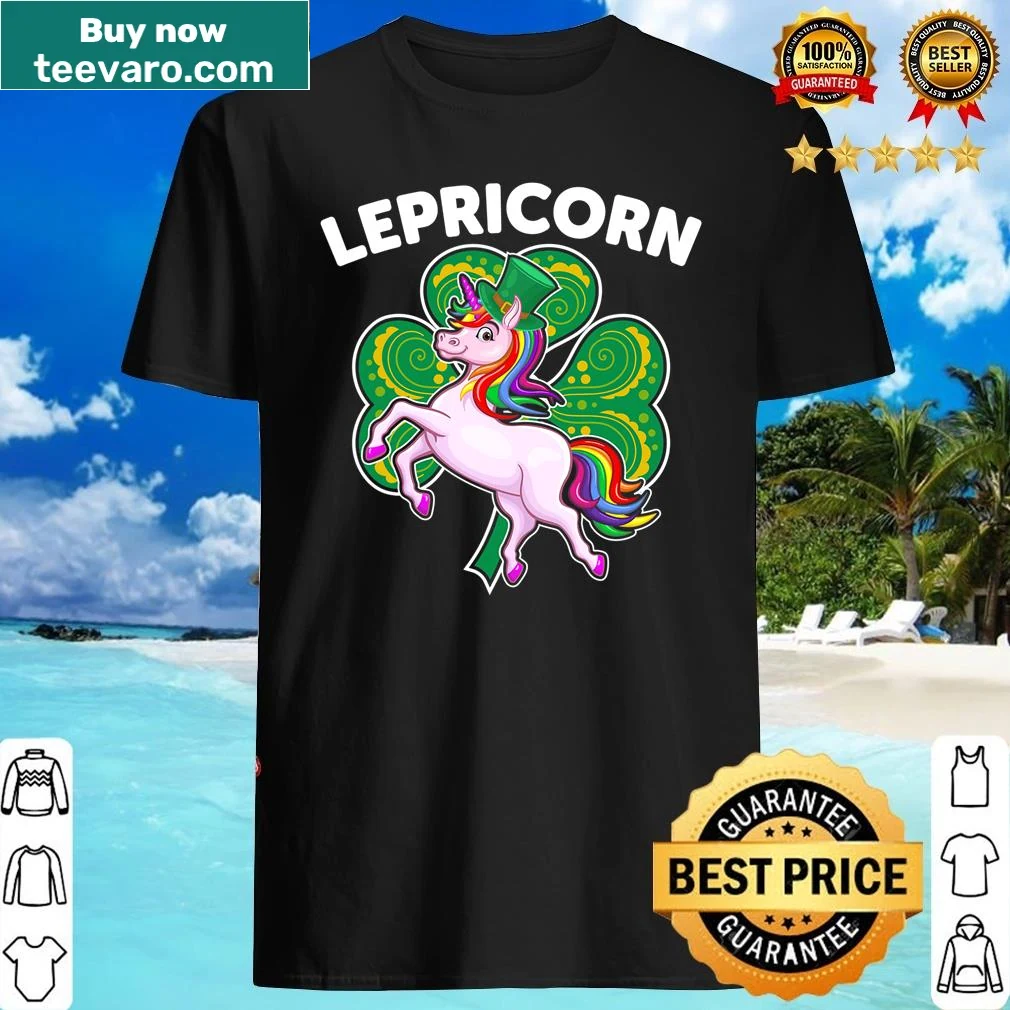 Whimsical St. Patrick's Day shirt with leprechaun unicorn