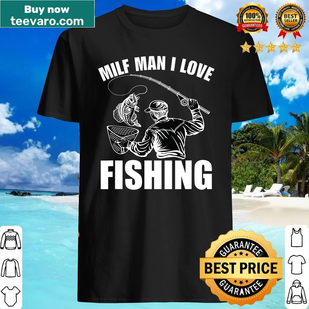 Humorous T-shirt featuring fishing-themed text