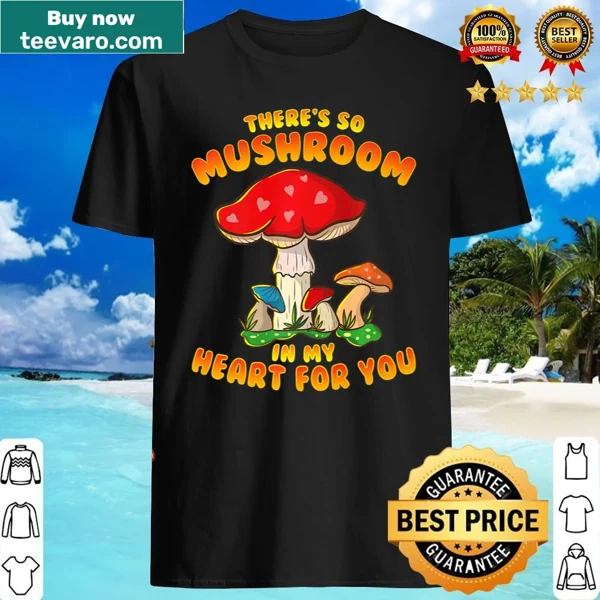 Valentine's Day shirt featuring a heart-shaped mushroom design