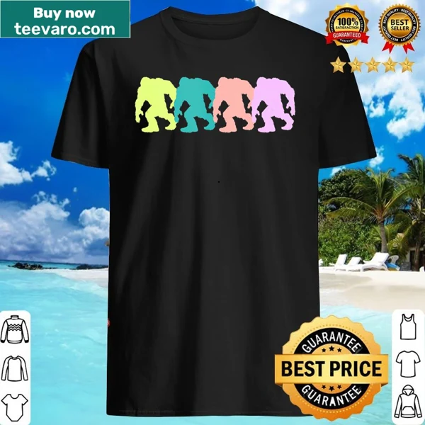 Illustration of a Yeti and snowman in a mountain scene on a tank top