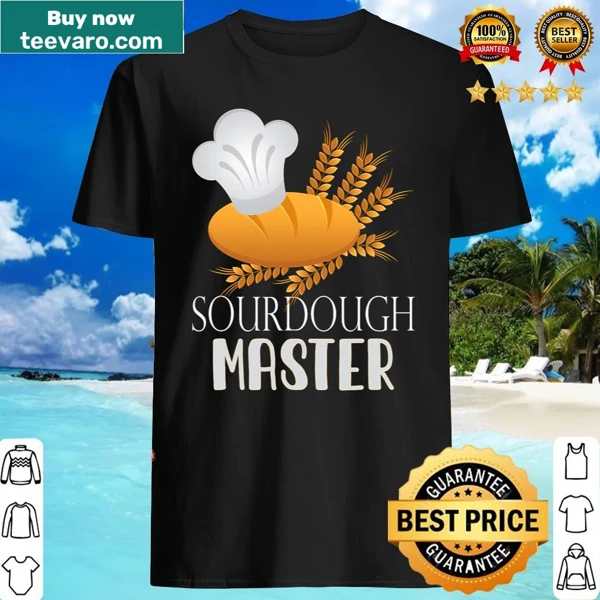 Sourdough baking shirt with playful illustrations and text