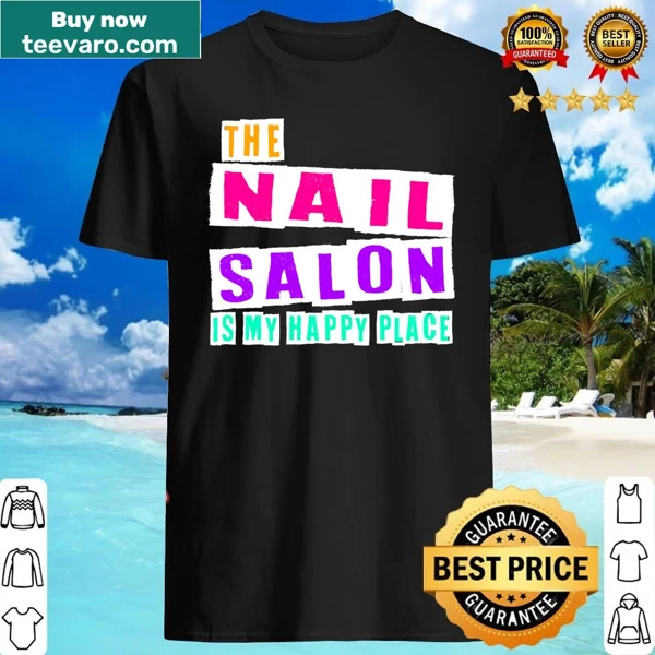 Typography shirt celebrating nail salon work with fun text