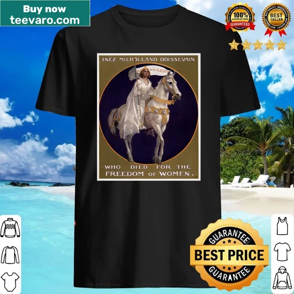Vintage-style shirt featuring suffrage movement poster art