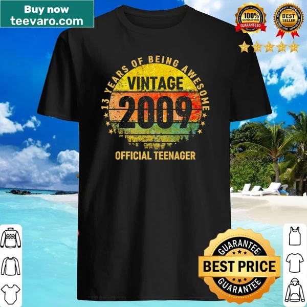 Vintage style Official Teenager shirt for 13th birthday 2009