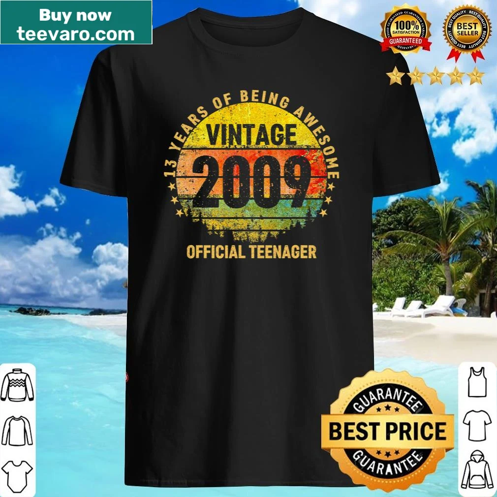 Vintage style Official Teenager shirt for 13th birthday 2009