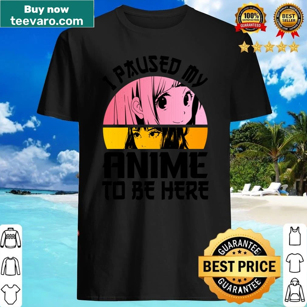 Playful typography shirt expressing love for anime