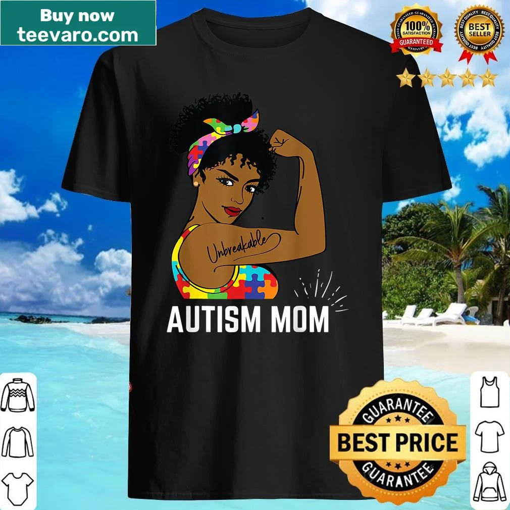 Shirt celebrating black mothers and autism awareness