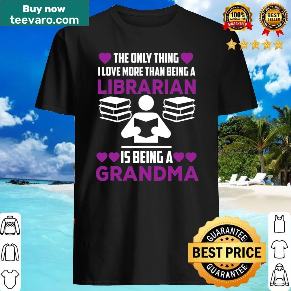 Typography shirt for librarian grandmothers celebrating their love for books