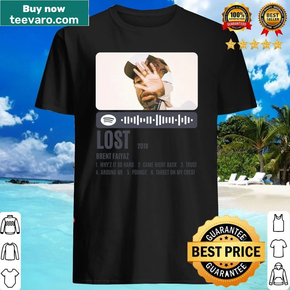 Bold typography shirt featuring the word Lost, inspired by Brent Faiyaz