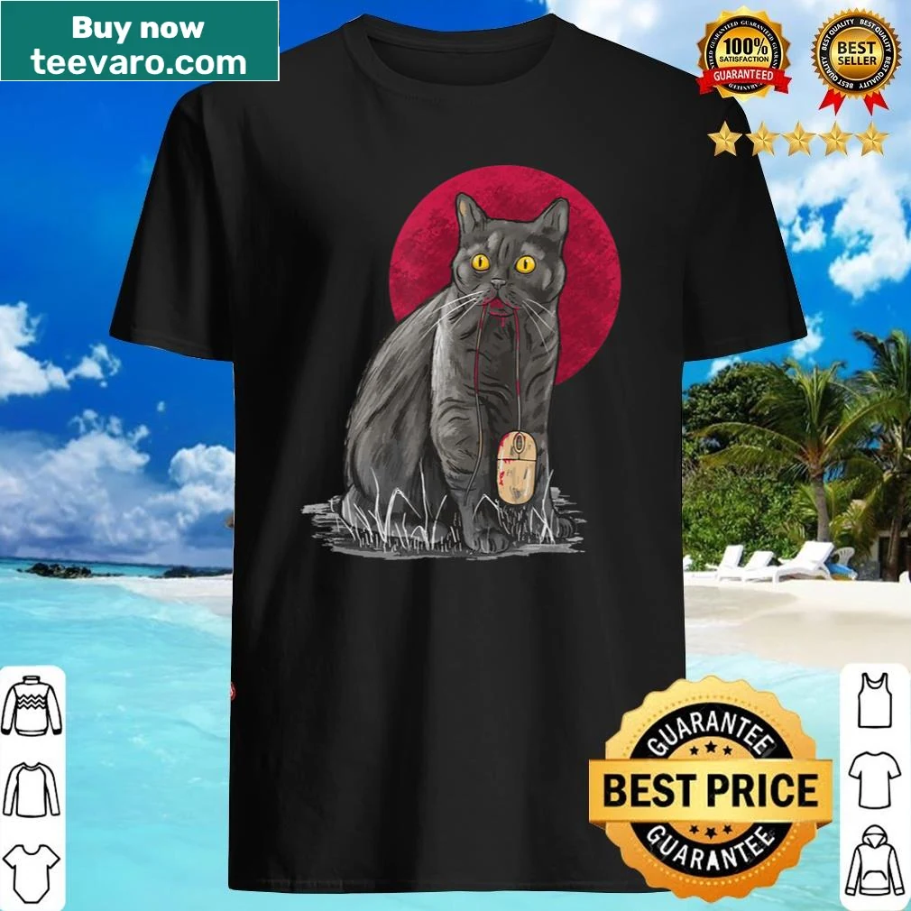 Cute cartoon design of a cat with a computer