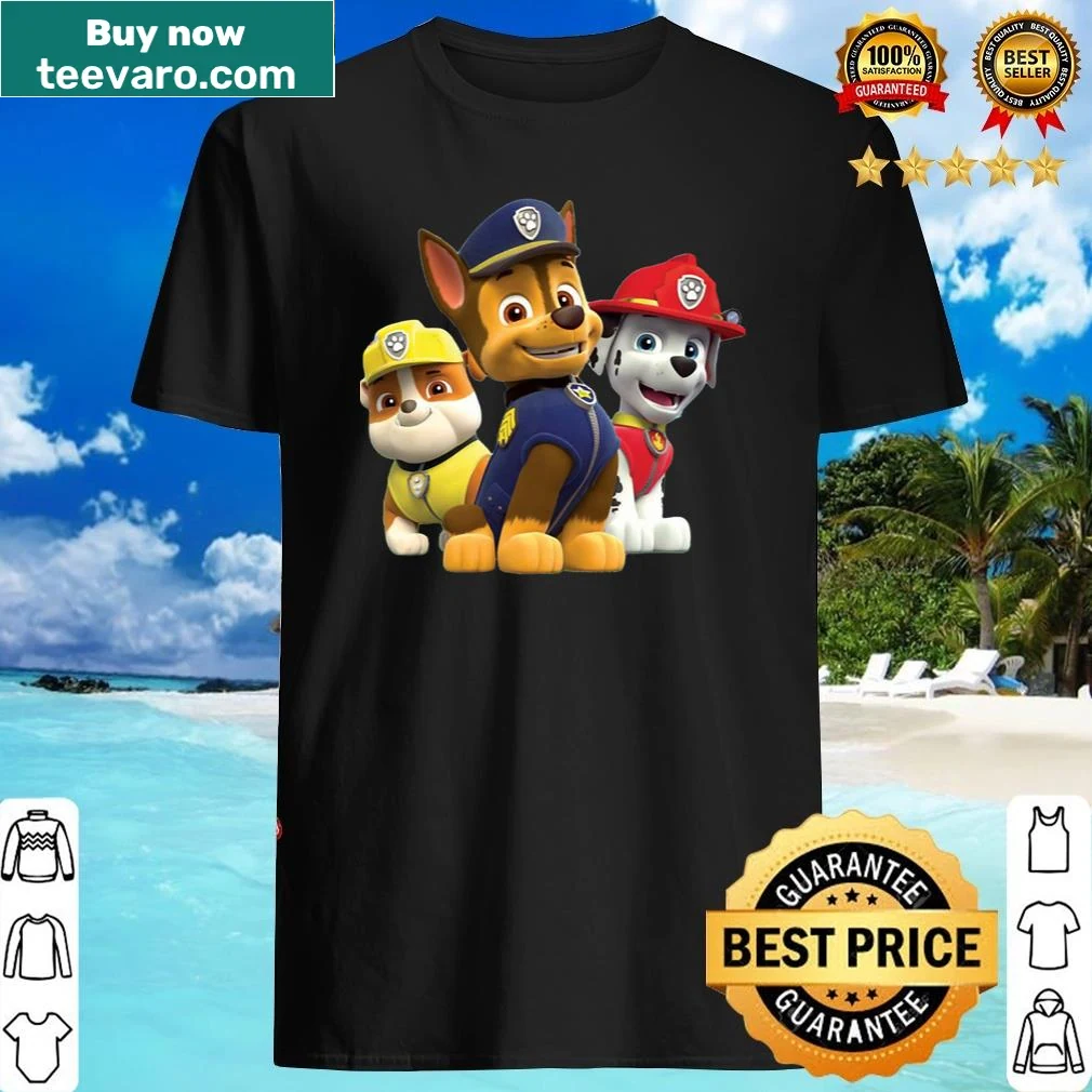 Playful dog paw print design on a casual shirt