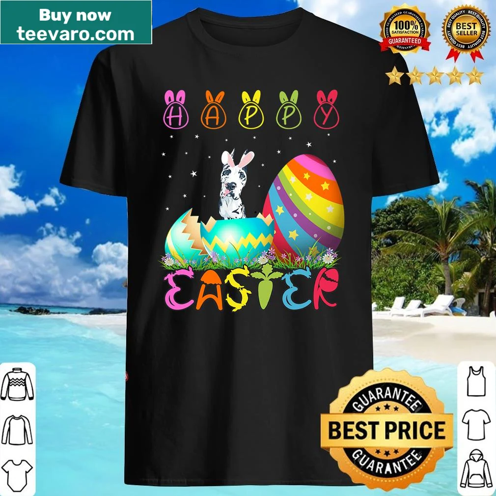 Easter shirt featuring a Great Dane dog for family celebrations