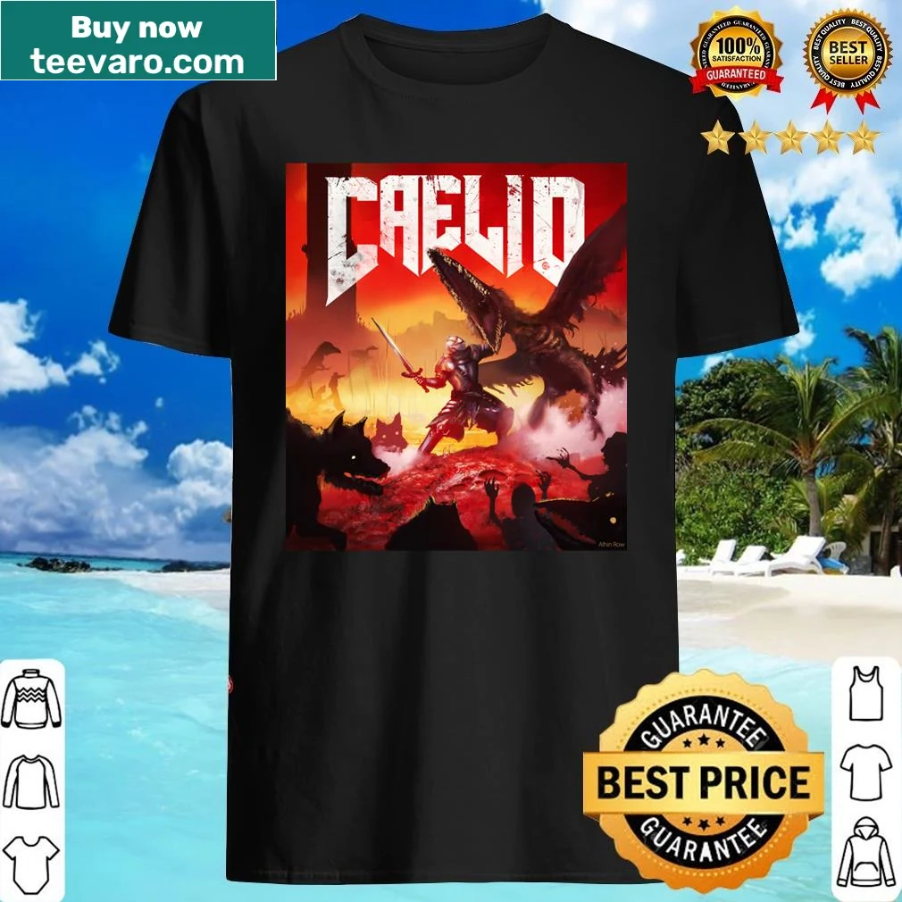 Illustrative shirt featuring the Caelid region from Elden Ring.