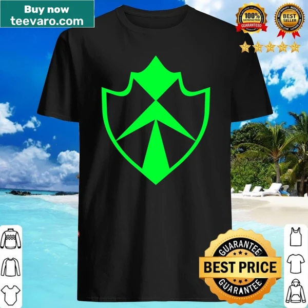 Emblem shirt symbolizing altruism with thoughtful design.