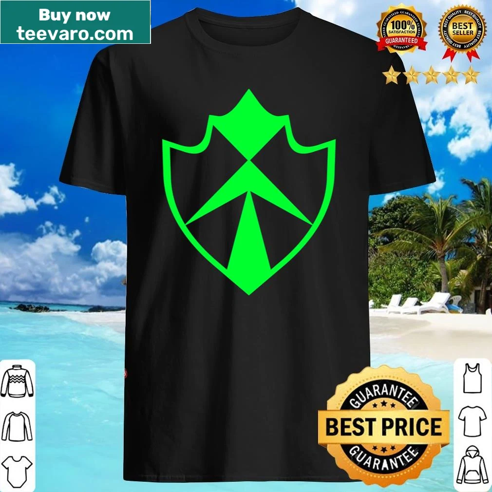 Emblem shirt symbolizing altruism with thoughtful design.