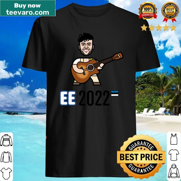 Typographic shirt saying 'Estonia 2022' celebrating travel and culture.