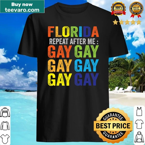 Proud LGBTQ rights shirt with 'Say Gay Say Trans Stay Proud' text