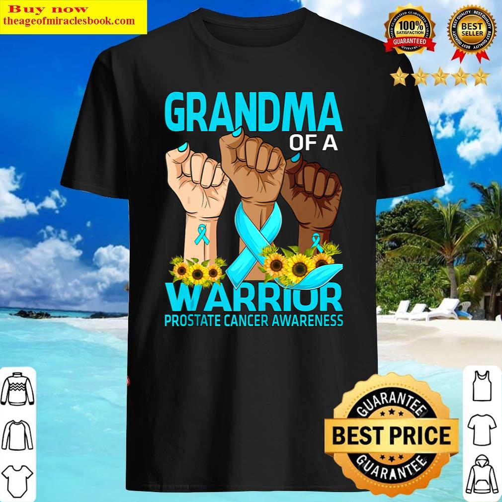 Typography tank top honoring grandmas of warriors fighting prostate cancer