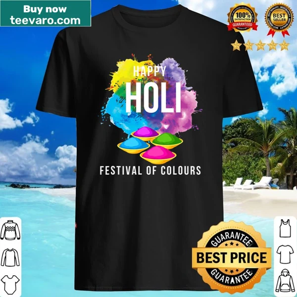 Festival of Color shirt for celebrating Holi with playful illustration