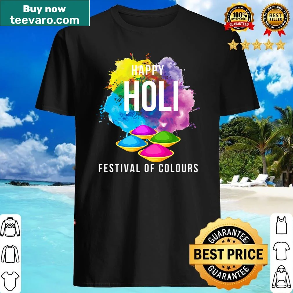 Festival of Color shirt for celebrating Holi with playful illustration