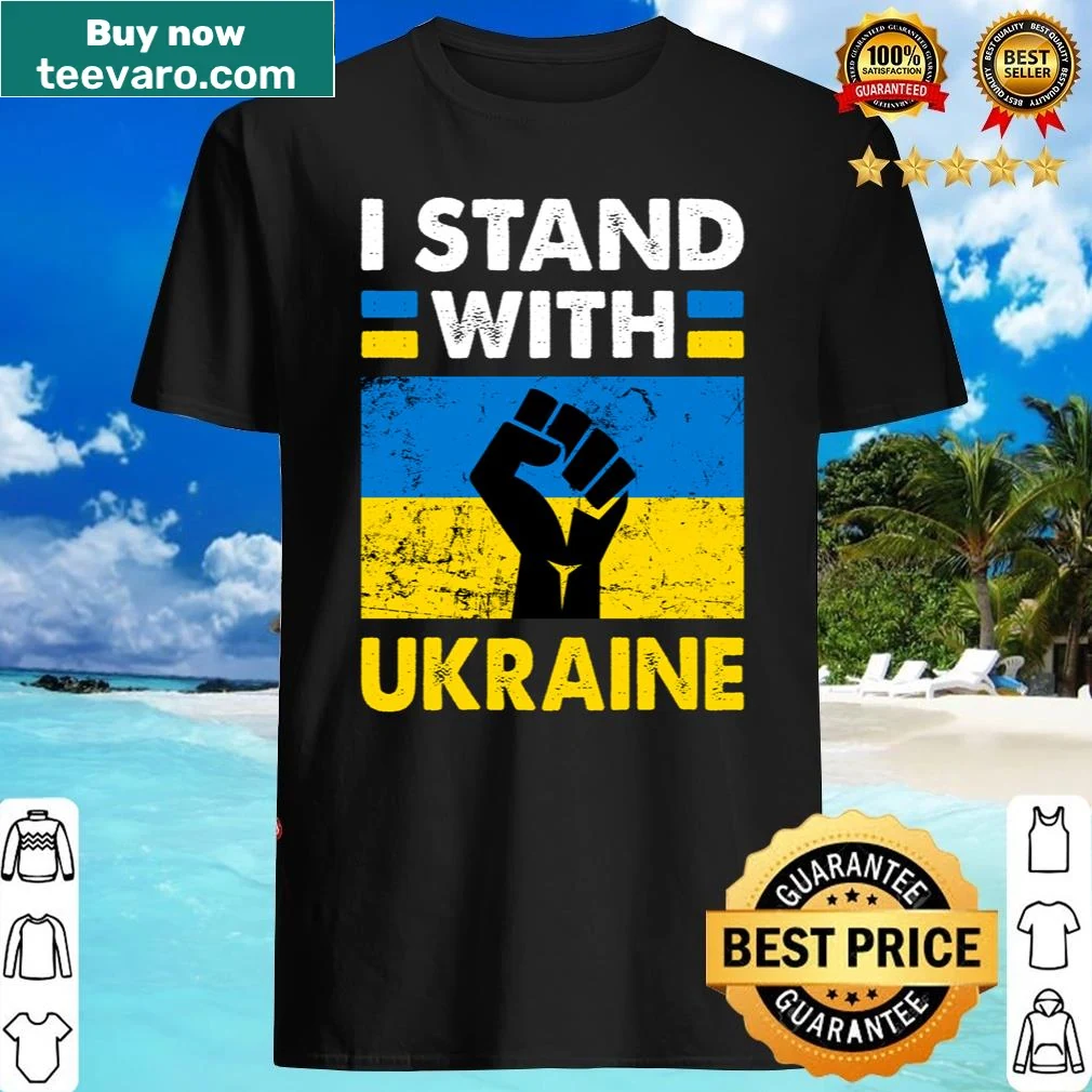 Typography shirt expressing support for Ukraine