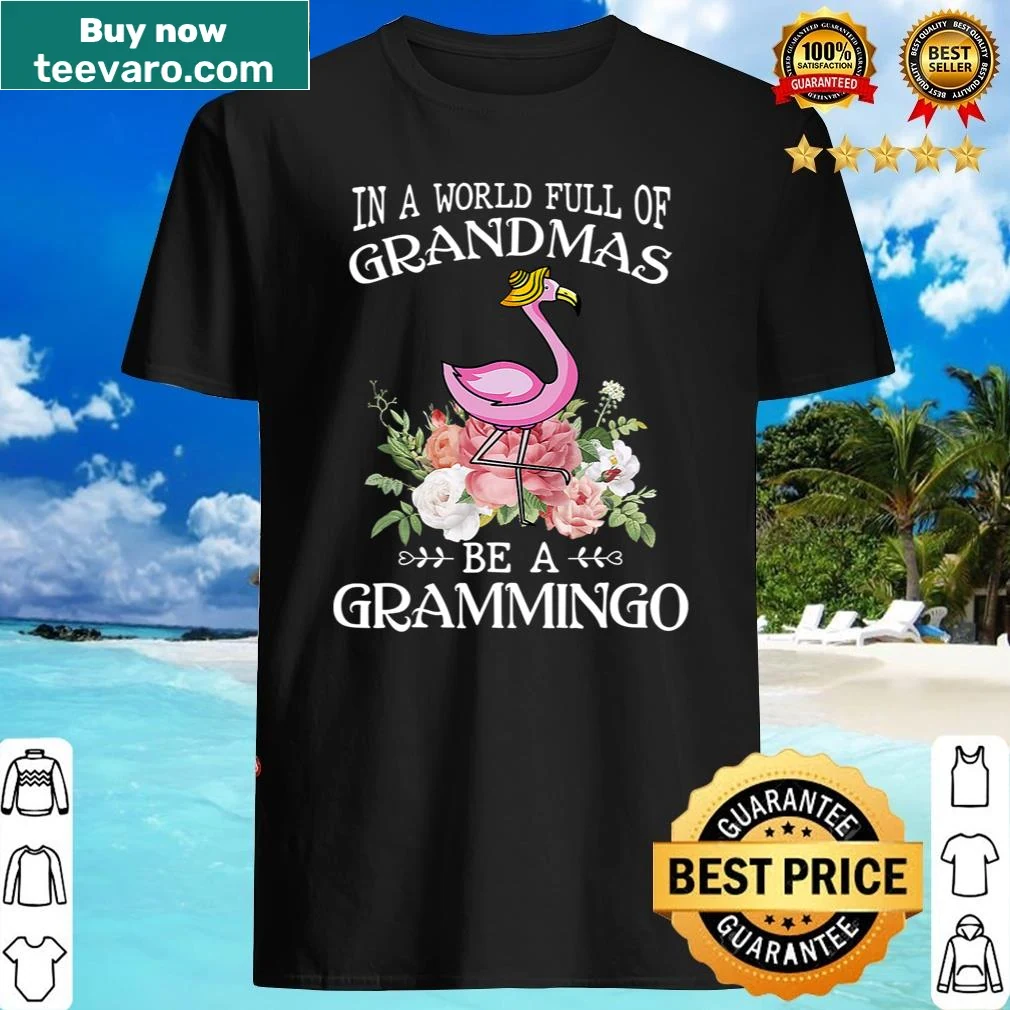 Whimsical shirt featuring a flamingo and a humorous message.