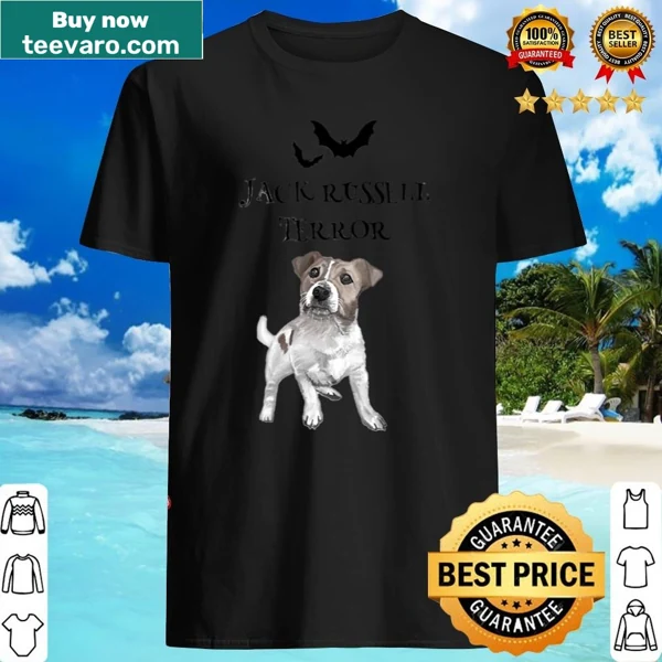 Illustrative t-shirt with a playful Jack Russell Terrier graphic design