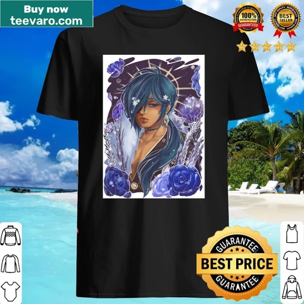 Artistic rendering of Kaeya character on shirt