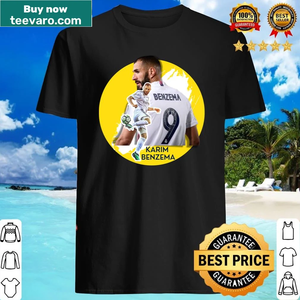 T-shirt featuring the name Karim Benzema in bold letters